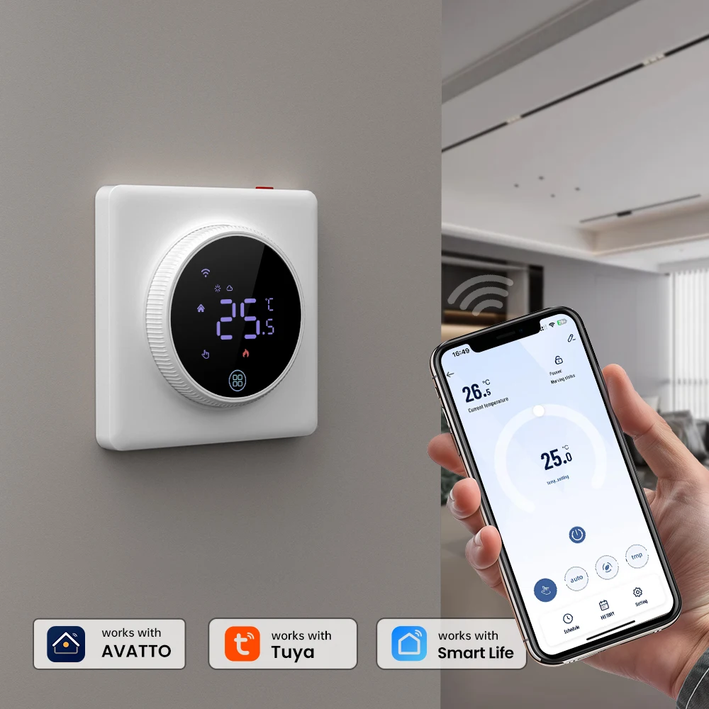 WiFi Smart Thermostat, Heating Temperature Controller ,Work for Alexa Google hom