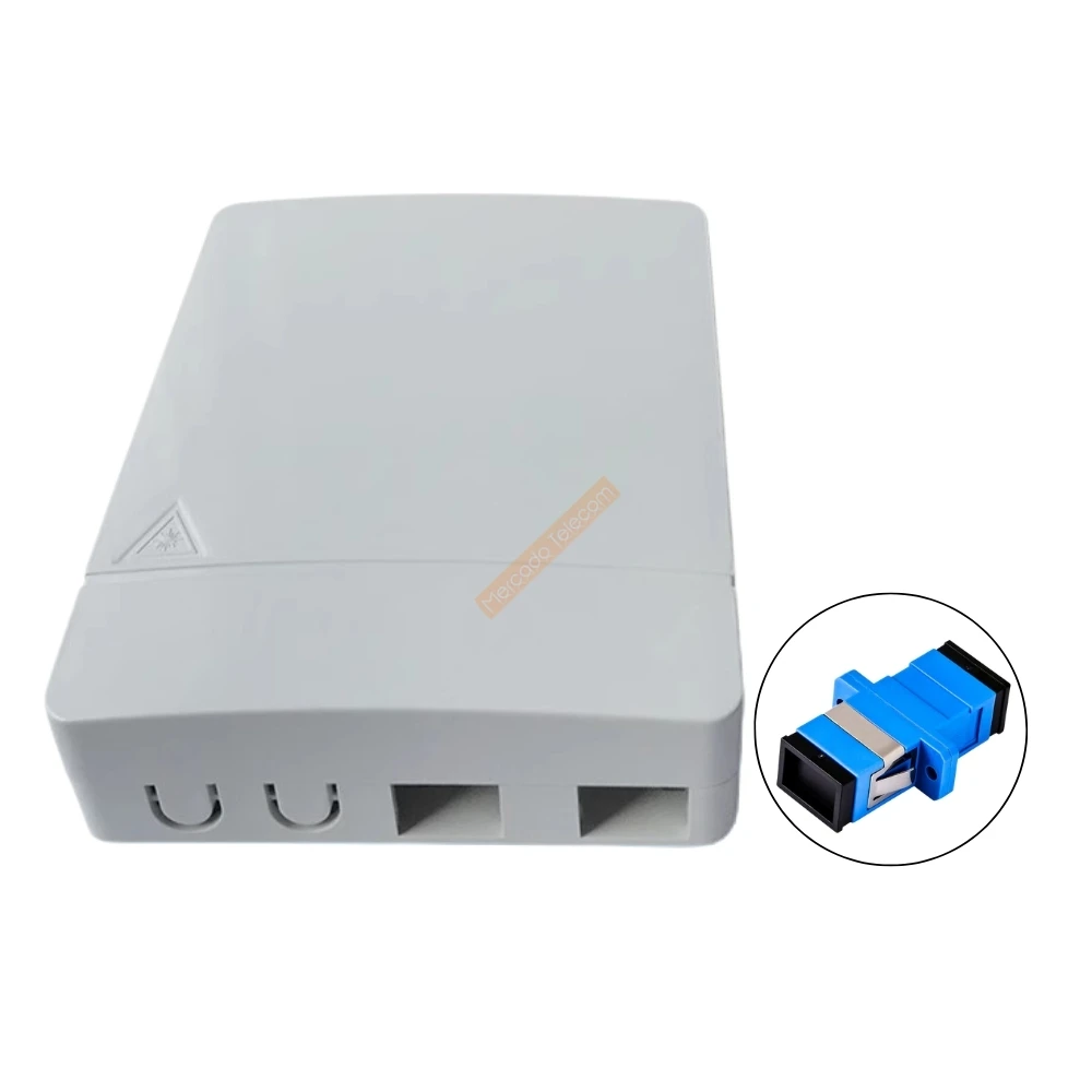 【Bestseller Alert】 2 Core FTTH Terminal Box with SC Adapter Junction Box Desktop Terminal Panel Fiber Optic Termination Box.