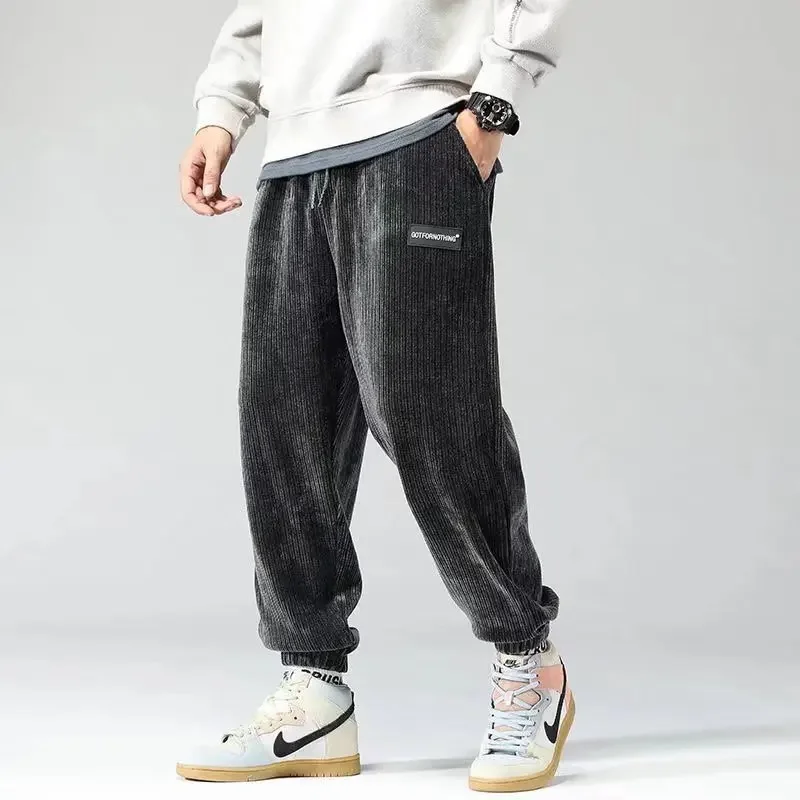 Pantalones informales holgados para hombre, pantalón deportivo con estampado de estilo de Hong Kong, a la moda, para primavera, verano y otoño, 2022
