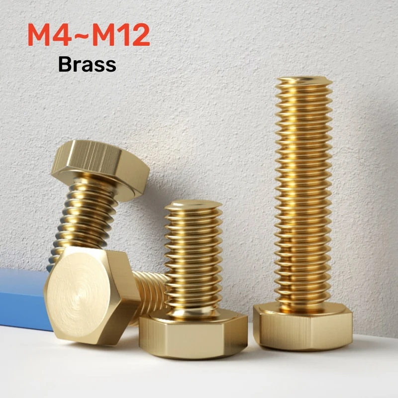 Brass Hex Nuts - Metric Sizes M2, M2.5, M3, M4, M5, M6, M7, M8, M10, M12 - DIN 934 Standard