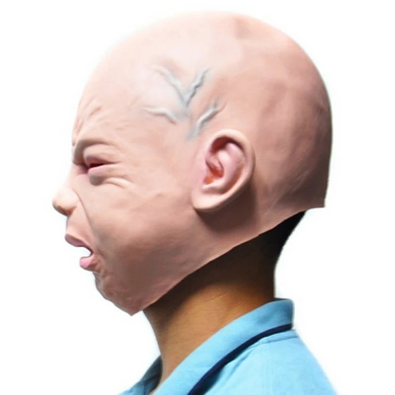 New Creepy Cry Baby Full Head Face Latex Rubber Masquerade Costume Mask