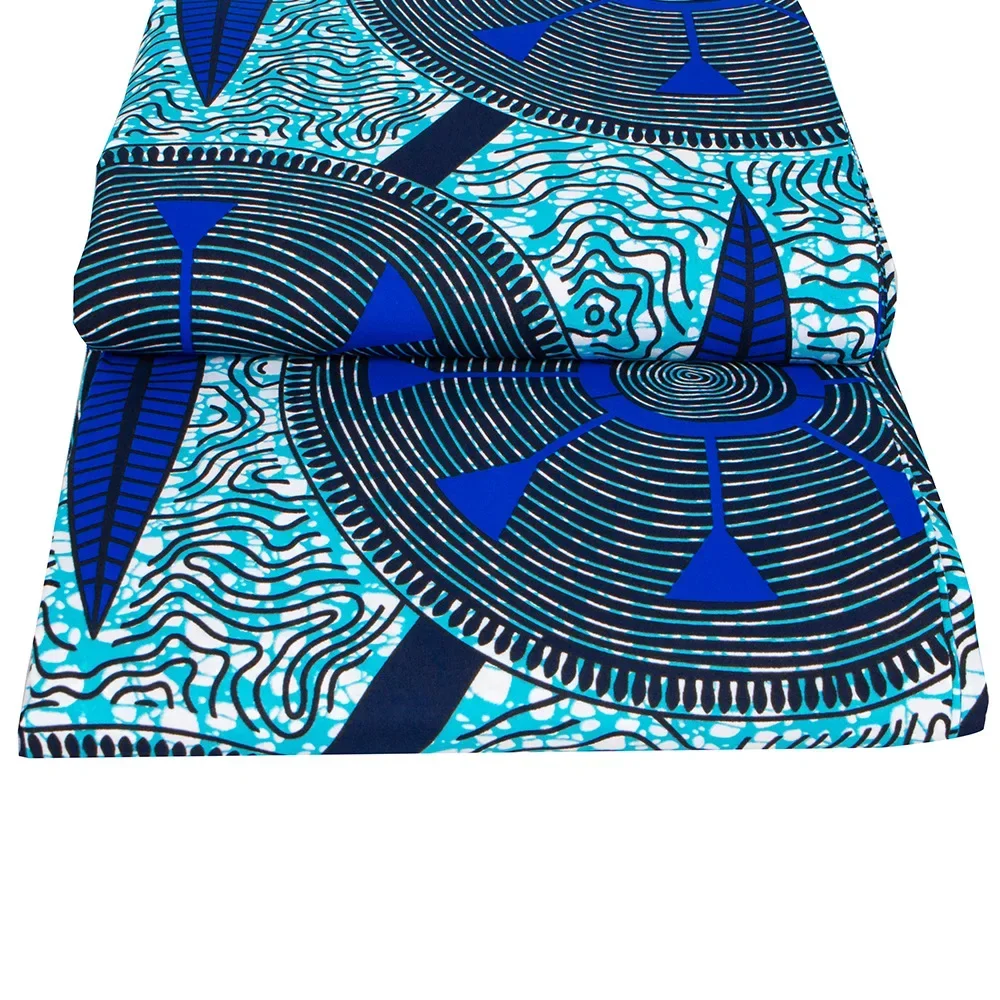 Double Sided Printing Pattern African Fabric By The Yard Polyester Material for Handsewing High Quality Cloth for Party Dress