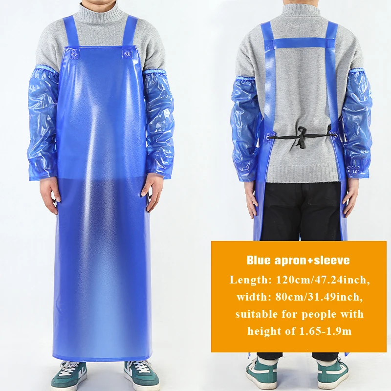Beef Tendon Oil-proof Waterproof Heavy-duty Butcher Apron Kitchen Apron Vest Labor Insurance Aquatic Work Clothes Unisex
