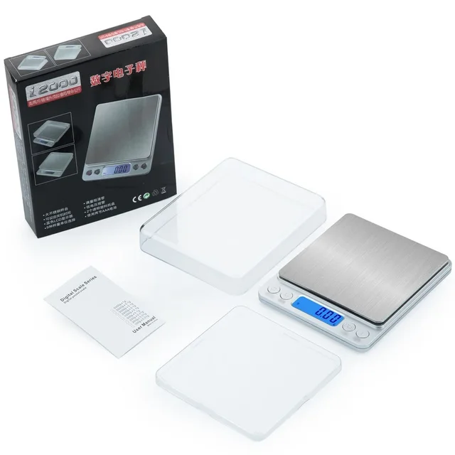 Bilancia digitale da cucina 3000 g/0,1 g Bilancia per gioielli piccola Bilancia per alimenti da cucina Grammo/Oz Peso digitale con display LCD retroilluminato/Tare 6