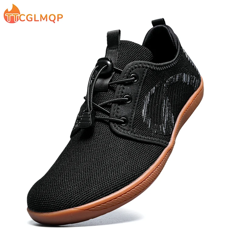 Unisex Wider Shoes Breathable Mesh Men Barefoot Wide-toed Shoes Flats Soft Zero Drop Sole Wider Toe Sneakes Large Size