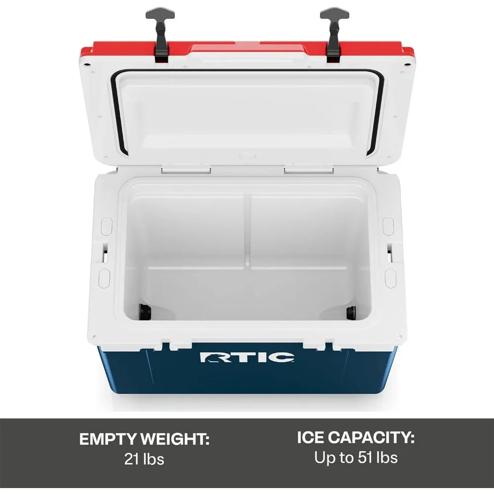 

Car Portable Cooler, Ultra-Light 52 Quart Hard Cooler Insulated Ice Chest Box, 30% Lighter Than Rotomolded, Portable Cooler