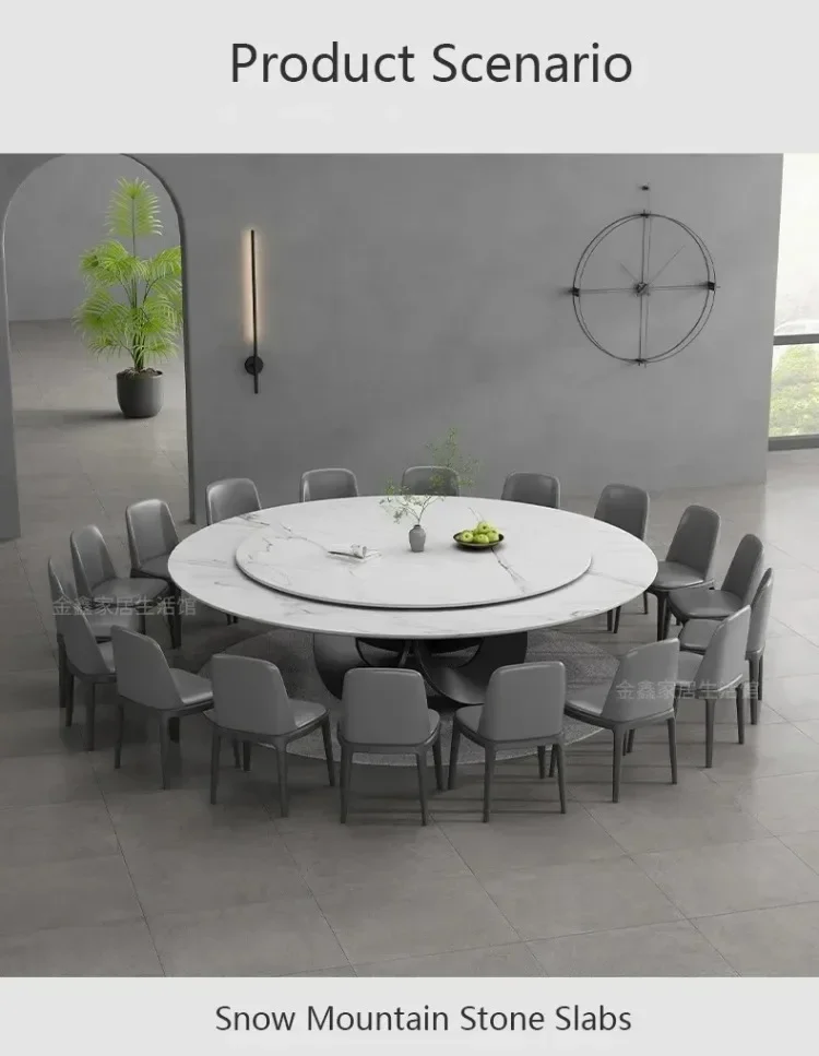 Modern Minimalist Household Light Luxury Rotary Table And Circular Dining Table Chair Combination Esstische Home Furniture