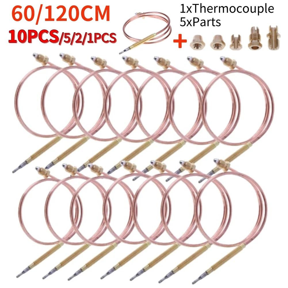 60/120cm Gas Thermocouple Valve Heat Sink for Hot Water Boiler Gas Oven Sensitive Appliances Ovens Cooking 1/5/10/30pcs gas thermocouple valve