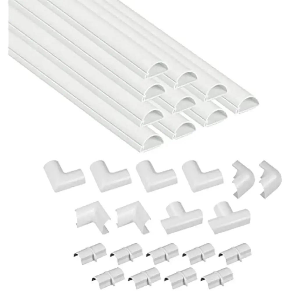

PVC Floor Cord Cover Corner Connector Slot 90 Degrees Internal External Corners Connector Floor Cable Protector Cable Management