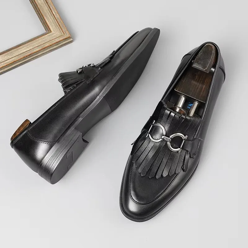 Men's shoes, tassels, business formal wedding shoes, Oxford style, style, high-end