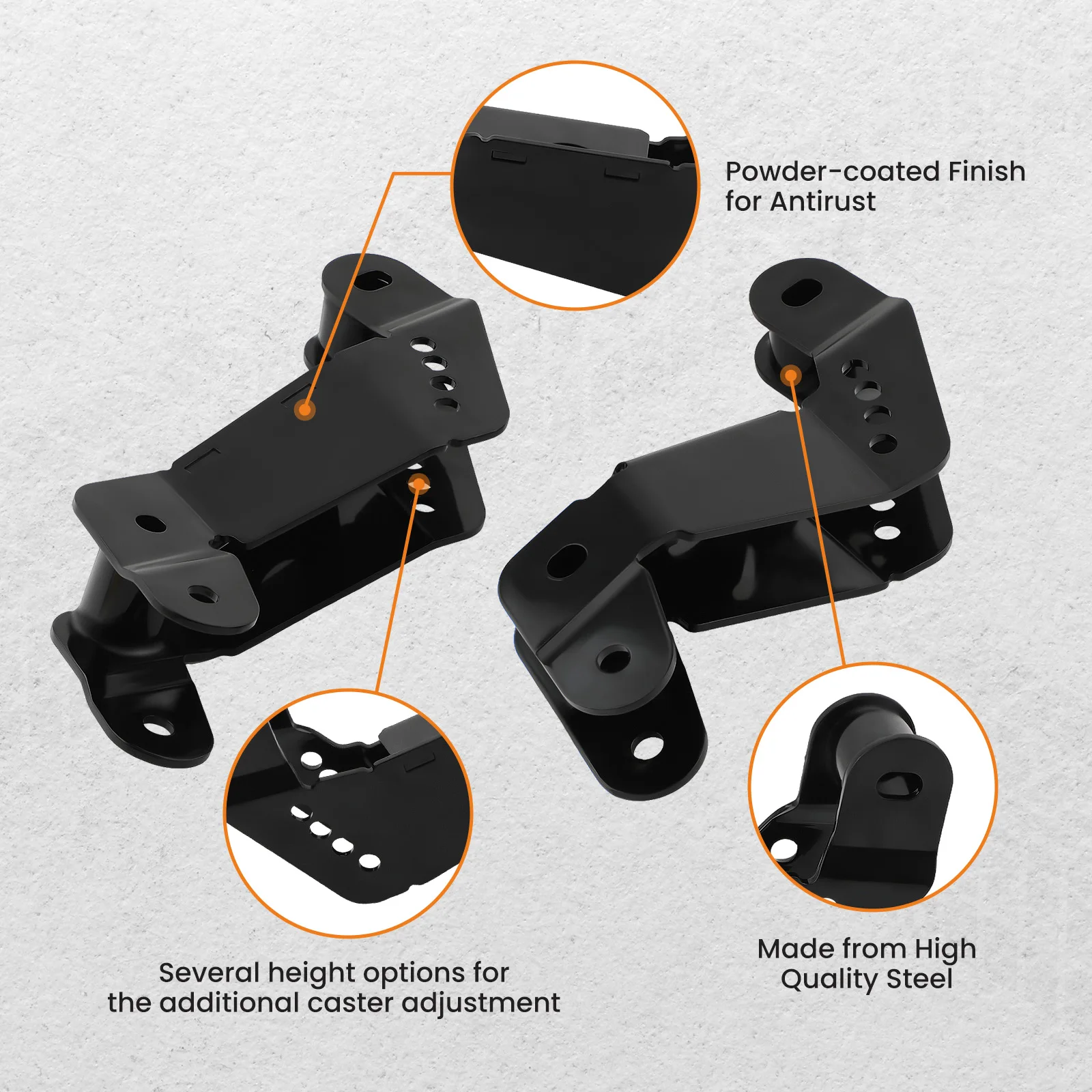 

Correction Front Control Arm Relocation Bracket for 2007-2018 Jeep Wrangler JK