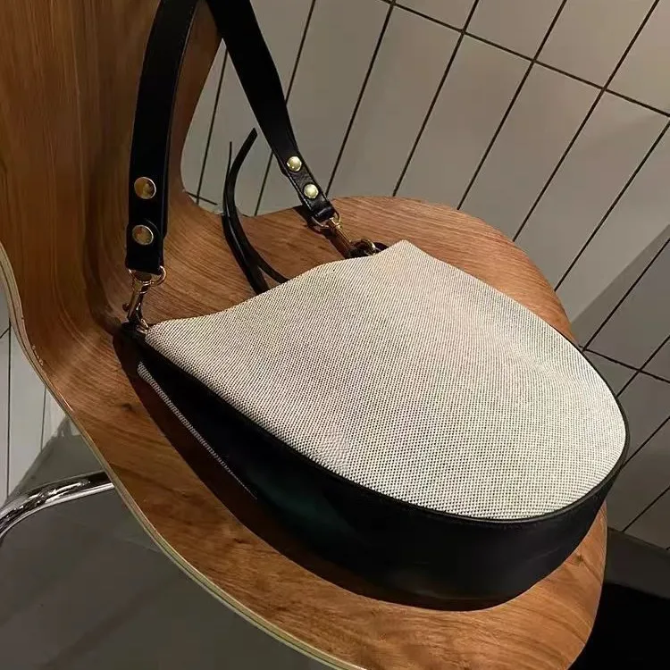 Fashionable Color Block Bucket Bag Women's Handbag Transformable Soft PU Leather Casual Shoulder Crossbody Handbag