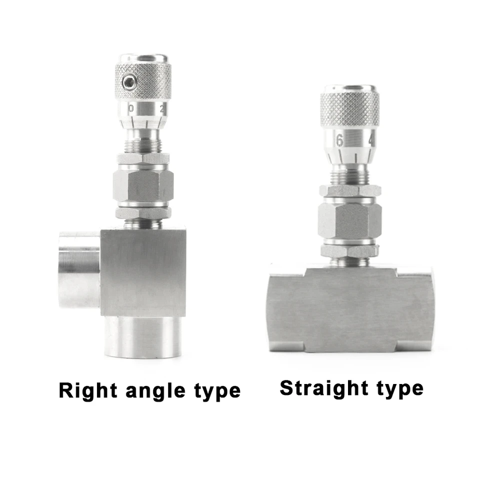 G1/4 NPT Stainless Steel Needle Valve - Adjustable Flow Control For Water, Gas & Oil Systems