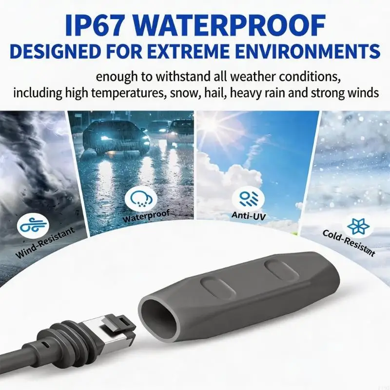 IP67 방수 등급 및 차폐 F19E를 갖춘 GEN3용 헤비듀티 PVC 네트워킹 커플러