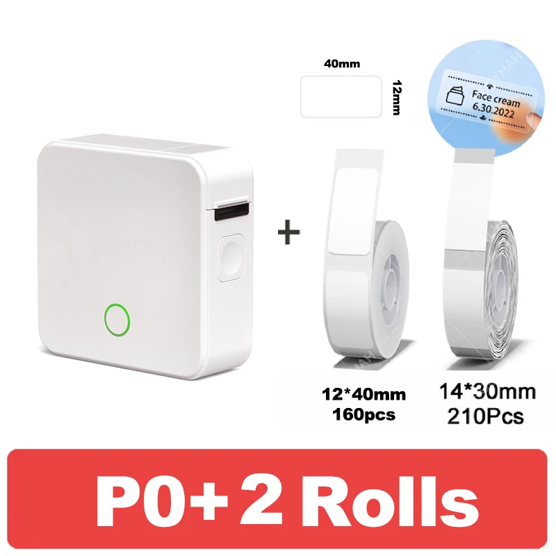 Holyhah P0 طابعة ملصقات لاسلكية محمولة طابعة ملصقا...