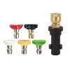 Karcher K2-K7 Car Washer Foam Pot Converter – 1/4 Quick Connect High Pressure Five-Color Nozzle Set for Water Gun 1