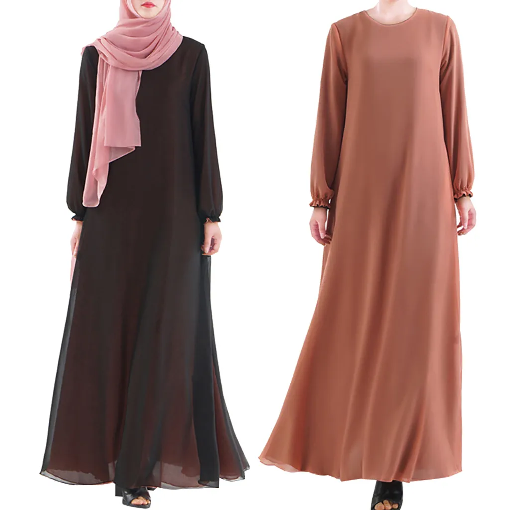 

Long Muslim Women Wear On Both Sides Dubai Abaya Maxi Dresses Islamic Clothing robe femme musulmane שמלה צנועה ملابس محجابات