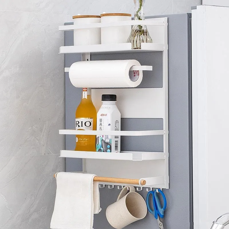 Holder Paper Towel Refrigerator Spice Rack
