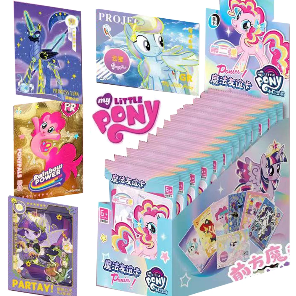 

Оригинальная коллекция My Little Pony Card, коллекция фантастических приключений анимационных персонажей, уникальные цветные открытки, подарок ребенку на день рождения
