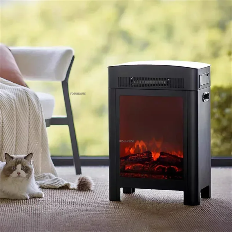 เตาผิงไฟฟ้าสำหรับห้องนั่งเล่น เตาผิงไฟฟ้าแบบตั้งพื้น พร้อมเปลวไฟจำลอง เตาผิงโรงแรมสมัยใหม่ เตาทำความร้อน 1