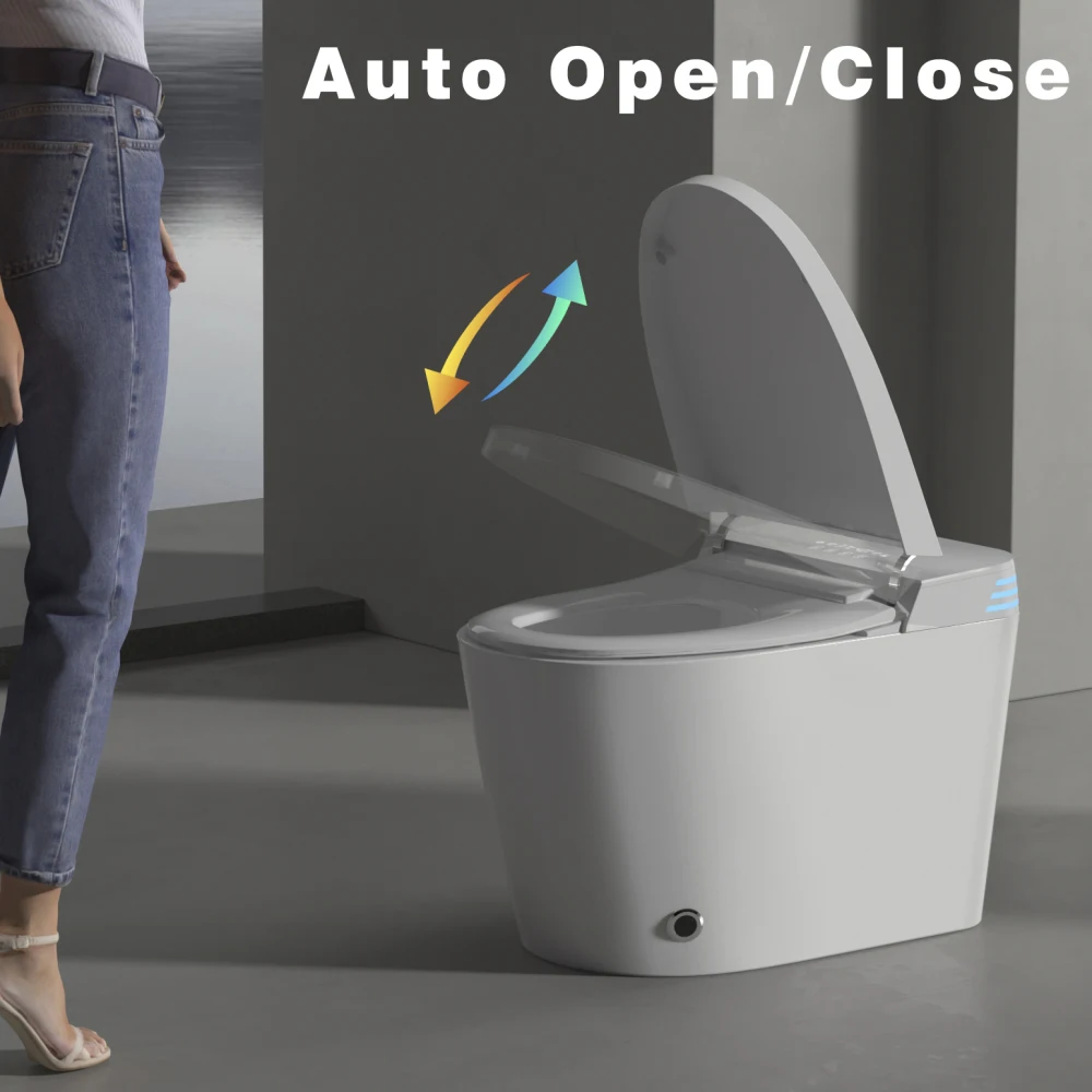 Tankless Smart Toilet With Bidet Built In, One-piece Bidet Toilet Seat, Auto Flush, Auto Open/Close,Heated Seat, Warm Water 6