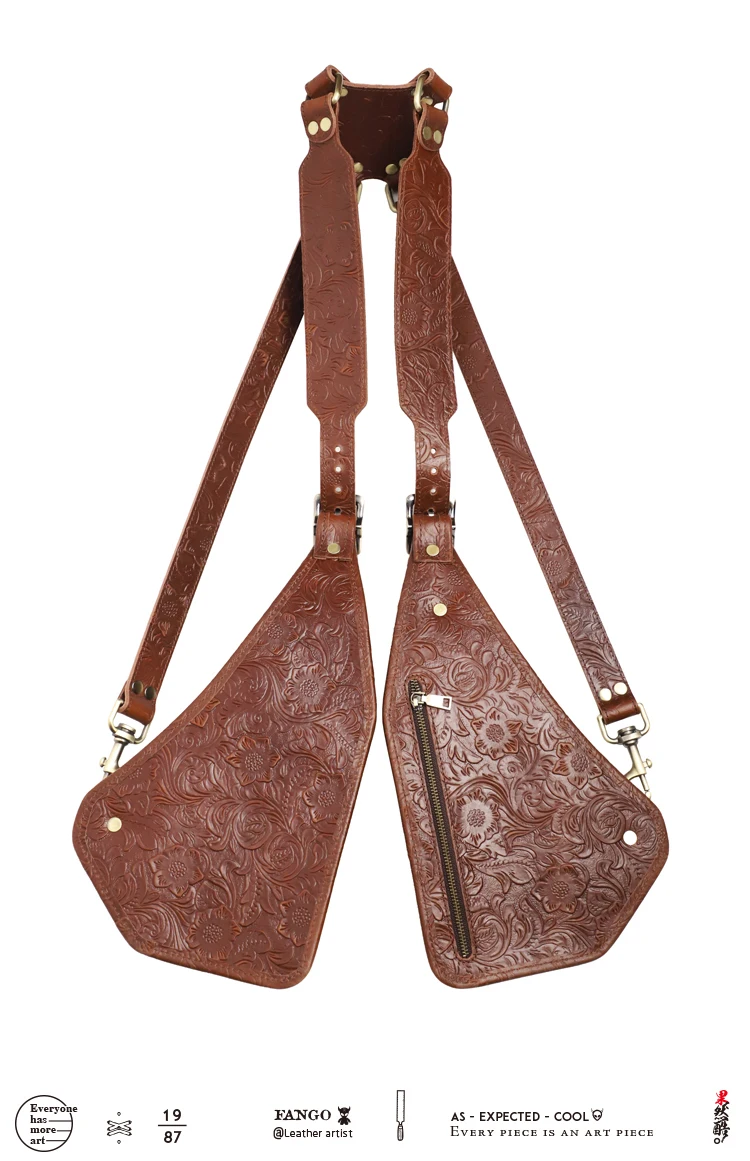 Anti-Diebstahl-Unterarm-Umhängetasche aus echtem Leder, taktische Achseltasche für Herren, Schulterholster, Aufbewahrungspackung – Detail 22