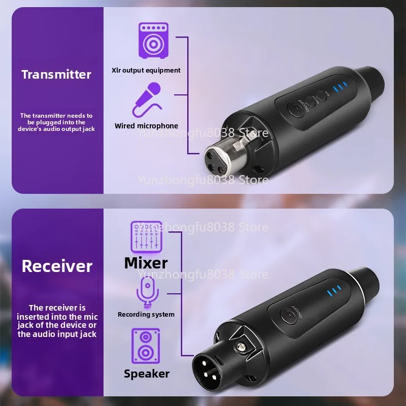 악기 회의에 보편적인 마이크 무선 송신기 및 수신기 시스템, 커패시터 48V5V