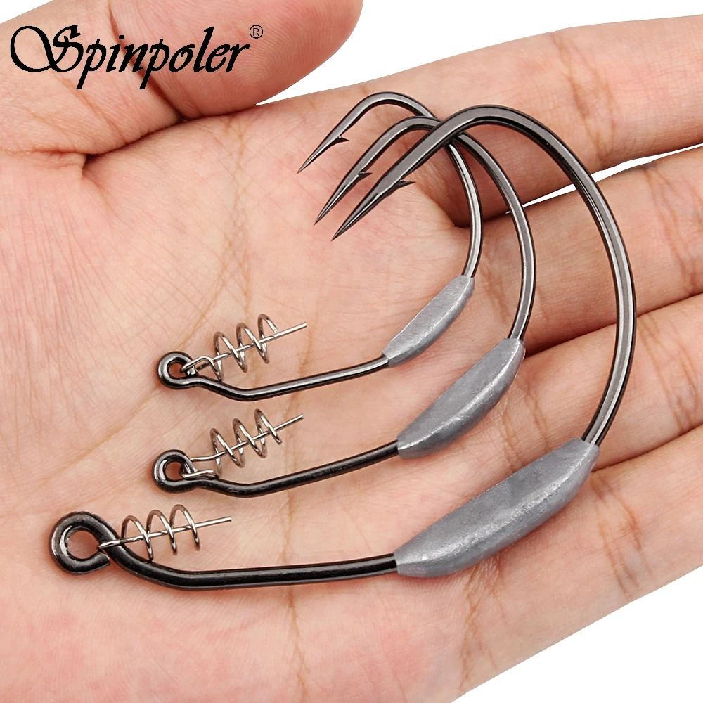 Spinpoler 5/0 7/0 10/0 Weighted Swimbait Hooks Twistlock Heavy Duty Fishing  Hook For Bass Sea Big Game Saltwater Fishing Tackle - AliExpress