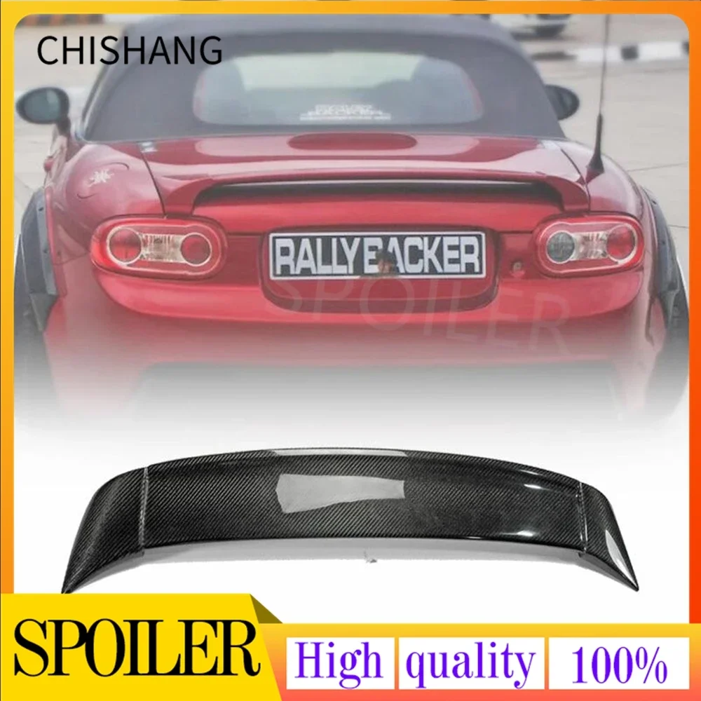 

Car Styling For Mazda MX5 NC EC 2009-2015 Carbon Fiber +FRP Rear Roof Spoiler Tail Wing Trunk Lip Boot Cover Car Styling