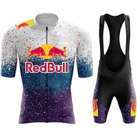 Men's Mtb Cycling Pants Equipment Man 2024 Bib Bikes Red Bull Bike Clothing Jerseys Team Jersey Set Shorts Laser Cut Costume Gel 1