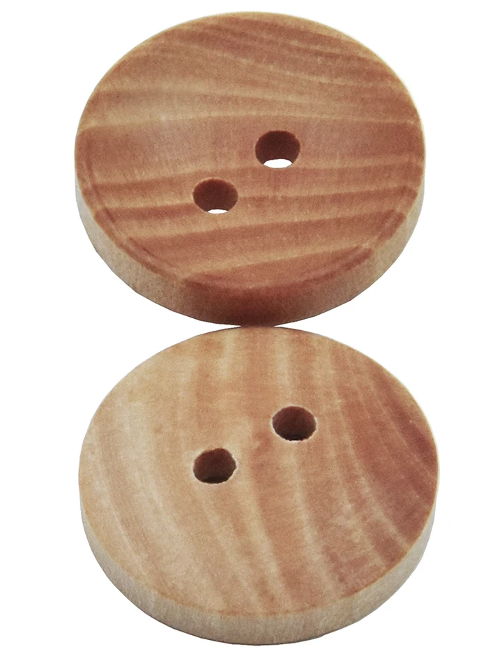100 Bottoni In Legno Per Cucito E Fai Da Te – Diametro 15 Mm, 2 Fori, Spessore 2 Mm, Naturali, Ideali Per Scrapbooking E Artigianato