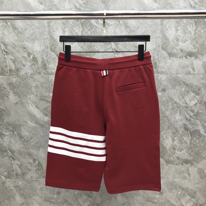 Men's Shorts Fashion luxury Brand Custom New Casual Shortpants Y2k Casual White 4-Bar Cotton Summer High Quality Short Sets Male