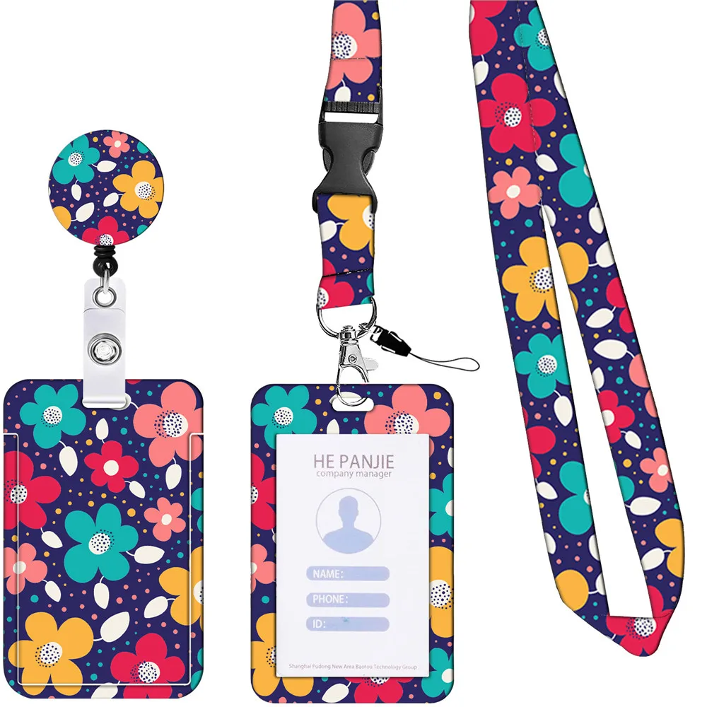 50pcs DIY Badge Holder Retractable Nurse Badge Reel Cute Love Heart  Students Name Tag ID Card Holder Keychains Lanyard - AliExpress