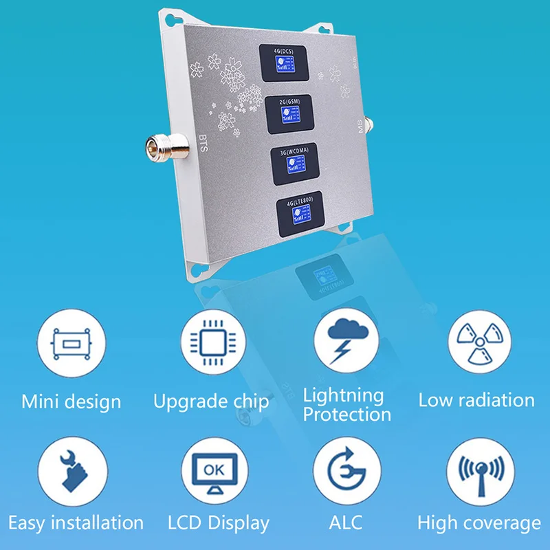 Boost Mobile Phones Tri-Band Cell Signal Booster Covers 1500sqft