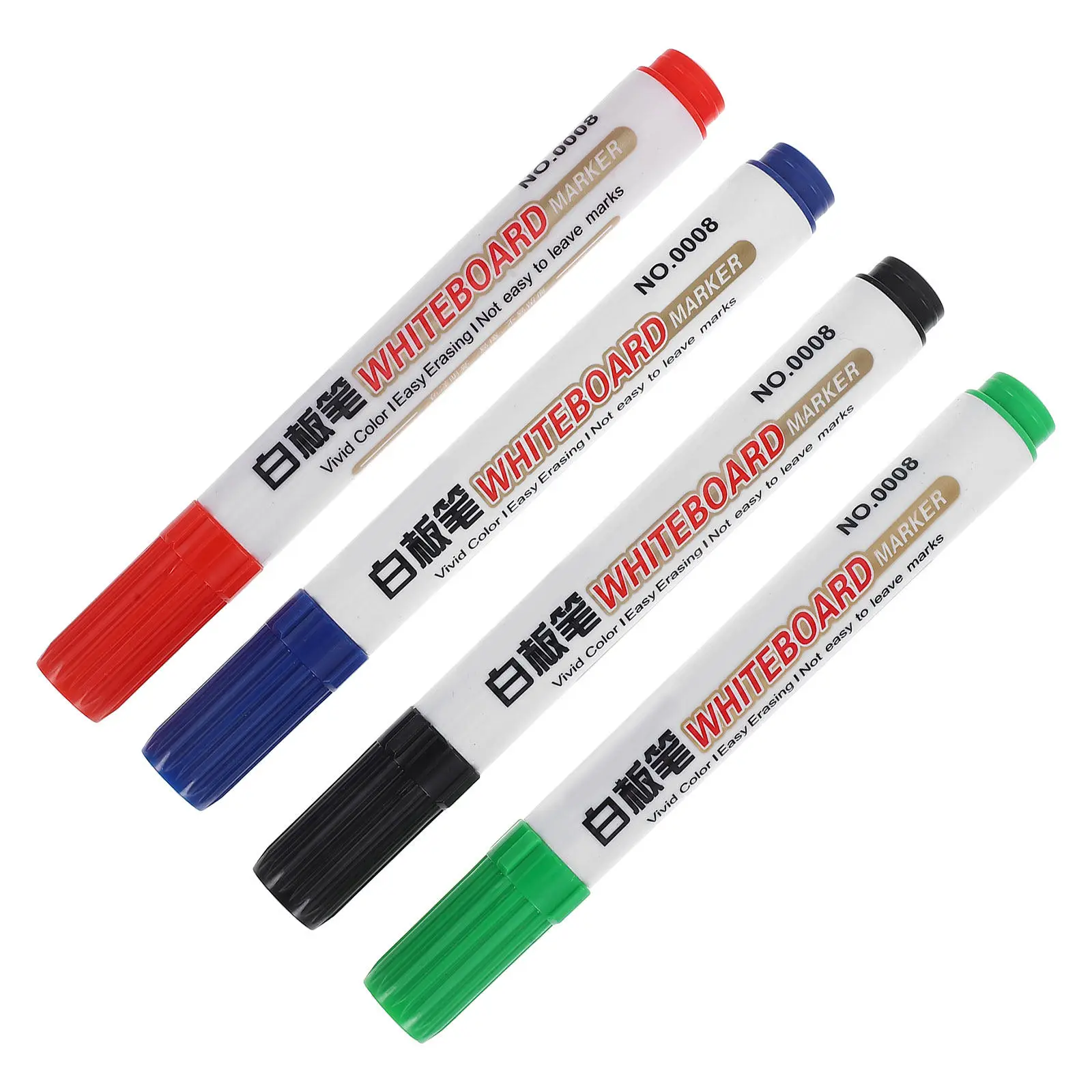 4Pcs 지울 수 있는 화이트보드 마커 사무실 학교 교실 거울 유리 표면을 위한 생생하고 부드러운 쓰기 건식 지우기 펜