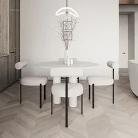 Luxury Nordic Dining Chairs Kitchen Furniture Simple Modern Home Dining Room Chair Three-foot Design Leisure Backrest Chair cn