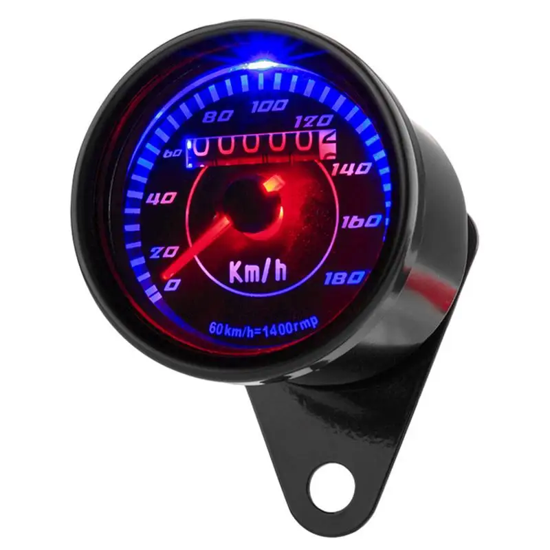 Cafe Race,R Tachimetro Universal Cafe Race,R Retro Moto Tachimetro 180 Km/H Retroilluminazione A Led Display Digitale Durevole