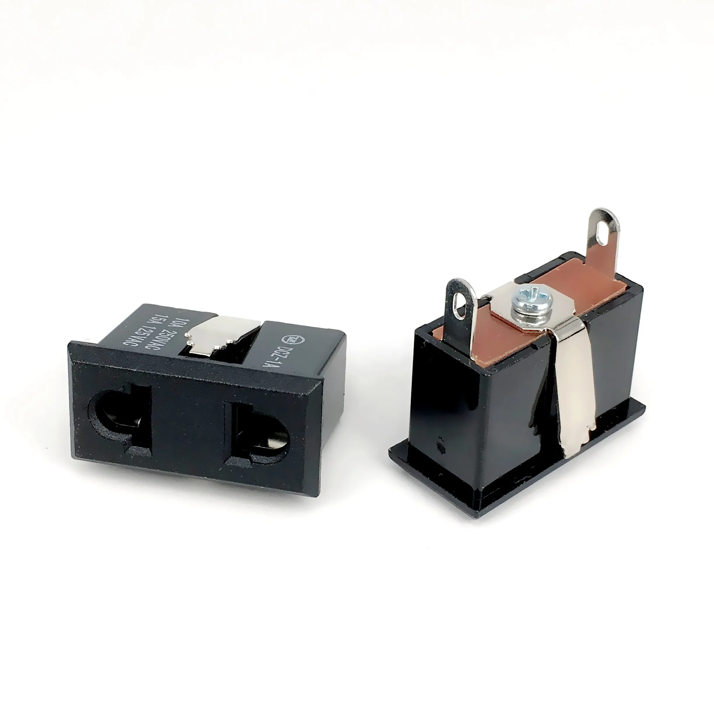 10pcs/lot UPS Power Outlet AC Socket with Shrapnel EU/US 2 Hole Power Socket 10A 250V Electric Connector Wall Outlet
