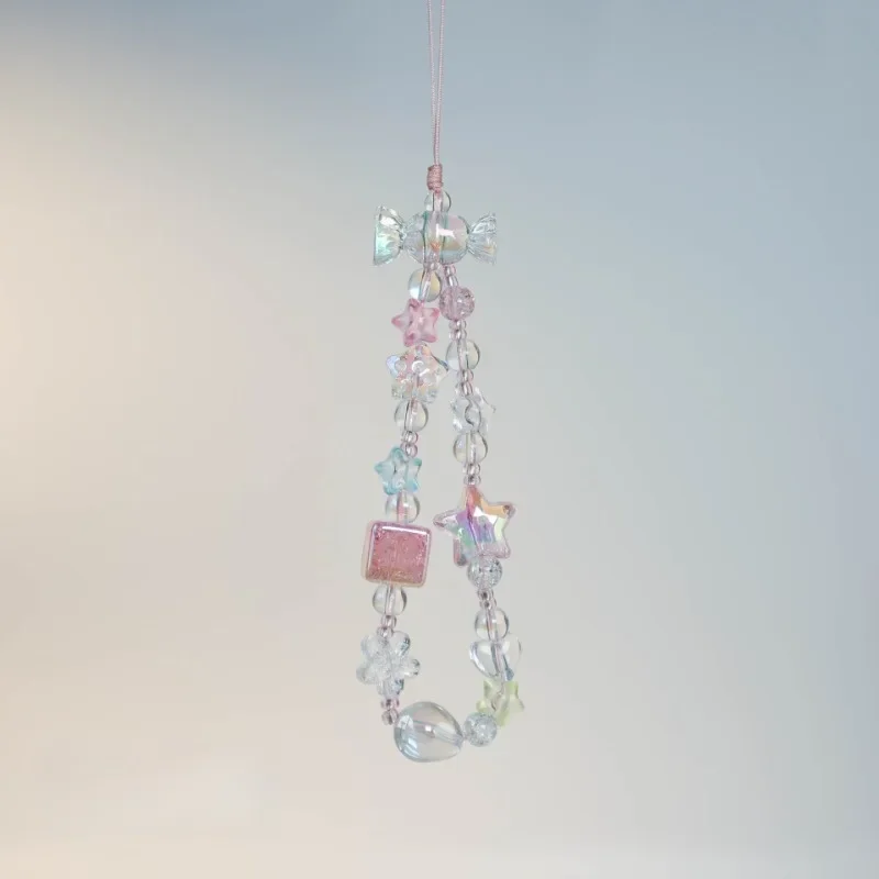 Bling Sweet Candy Bead Charm Strap - Cute Kawaii Keychain Accessory