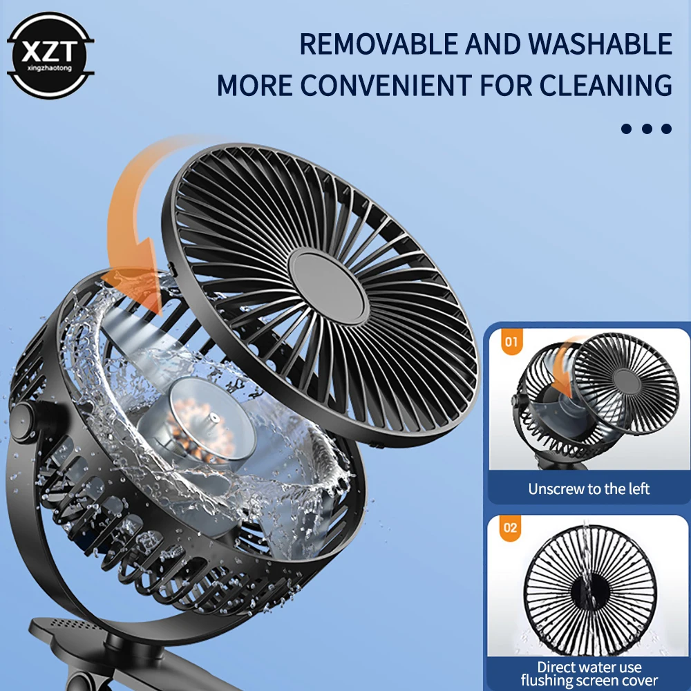 USB Mini Cooling Fan Portable Desktop Clip Cool Fans Ultra-quiet 360 Degrees for Home Bedroom Summer