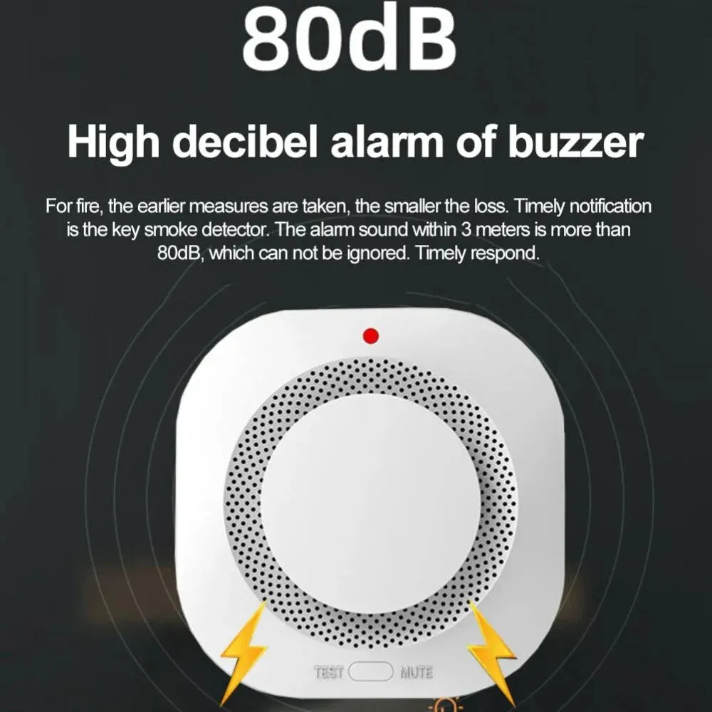 Smart Zigbee/Wifi Smoke Detector Smart Fire Fire Protection Home Security Alarm Sound Light Alarm APP Control smoke alarm