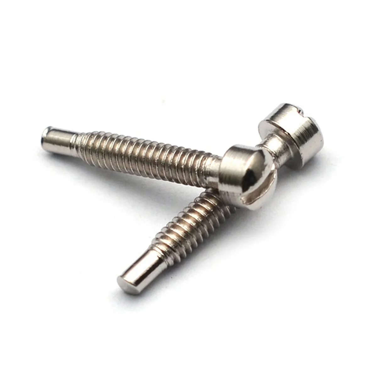 BAAU 50pcs Pickup Metal Pins-One Word-Closing 3x21MM/5.0MM (Diameter 3.0MM) Guitar Pickup Parts Screw Rods Silver
