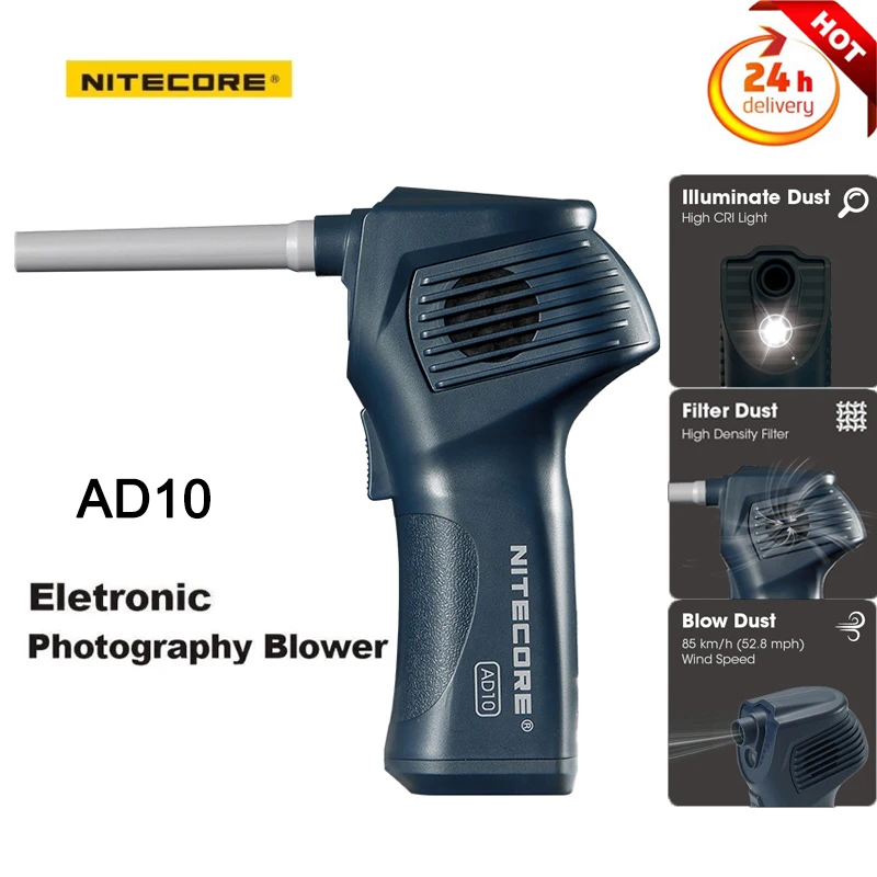 

NITECORE AD10 mini Electric Camera Air Blower Photography Lens Keyboard Duster USB-C Rechargeable Blower Cleaner Max 85 Km/H