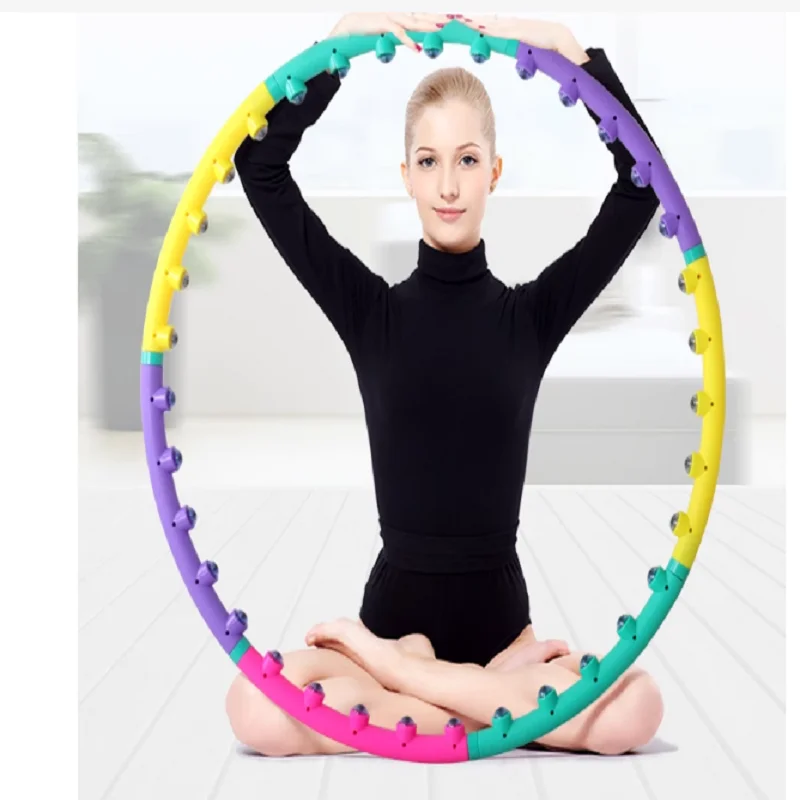 Massage Sport Reduce Weight Fitness Equipment Waist Exercise Slimming Gymnastics Ring Hard Tube Fitness Circle Women Adult fitness hoop