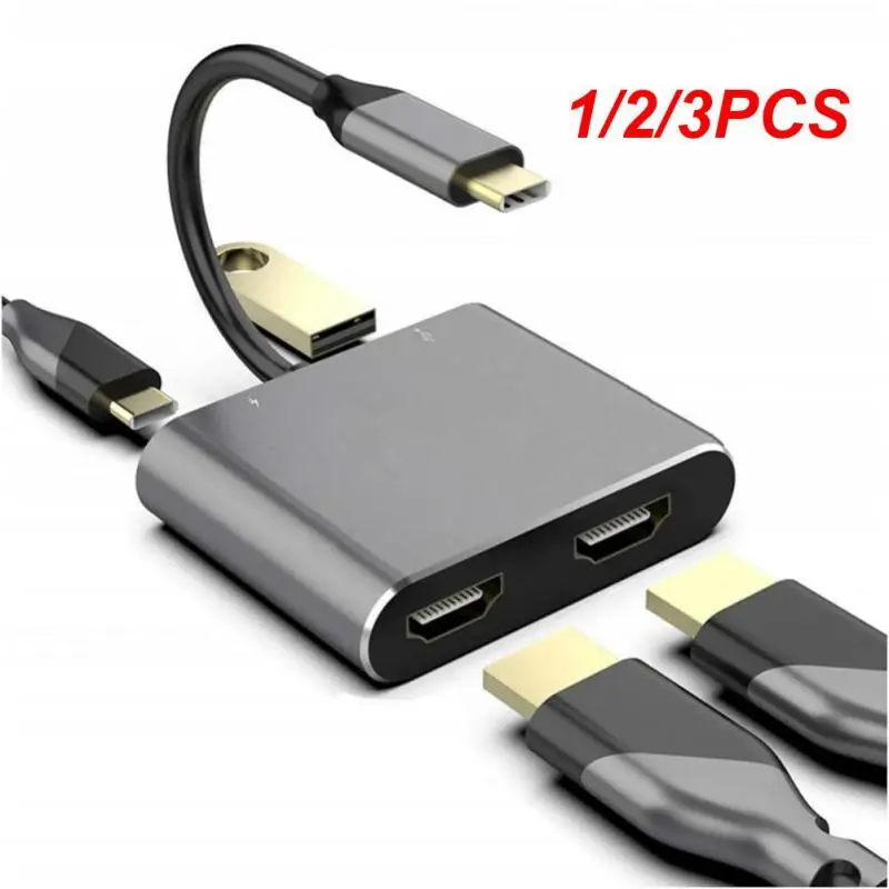 

1/2/3PCS USB Type-C Hub Dual Monitor Laptop Docking Station 2 Compatible with HDMI-compatible PD USB MST Adapter for Macbook