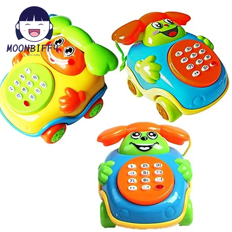 1pcs Baby Toys Music Cartoon Bus Phone Educational Developmental Kids Toy Gift Children Early Learning Exercise Baby Kids Game