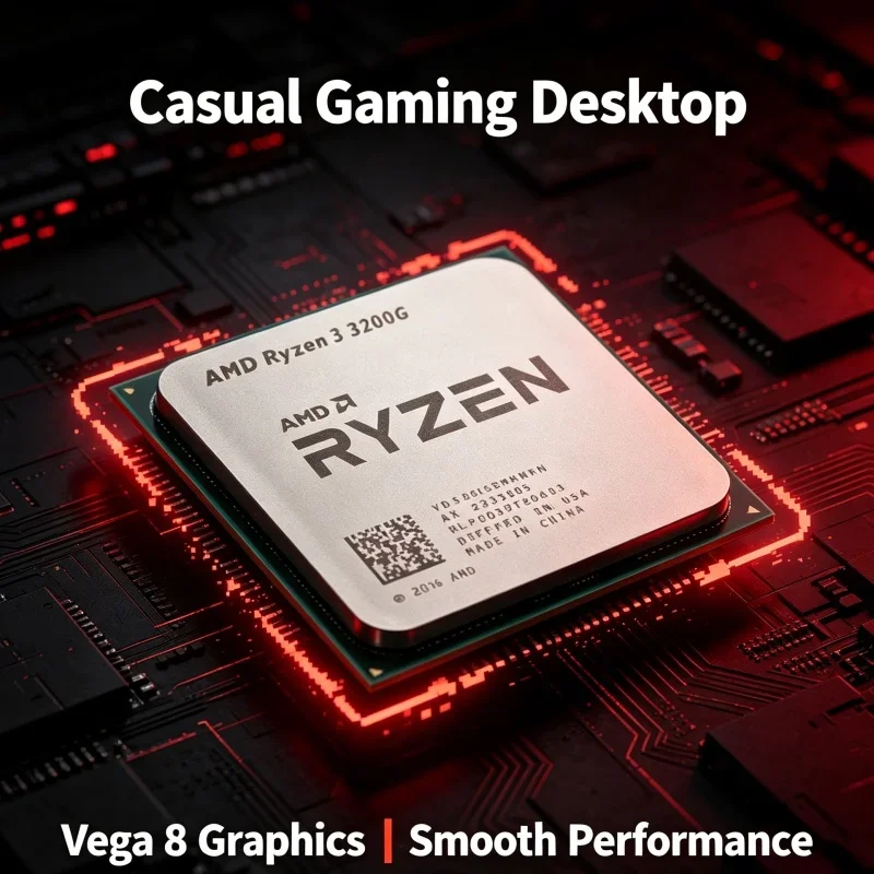 Enhance Your PC with a High-Performance Quad-Core Processor Featuring Built-in Vega Graphics