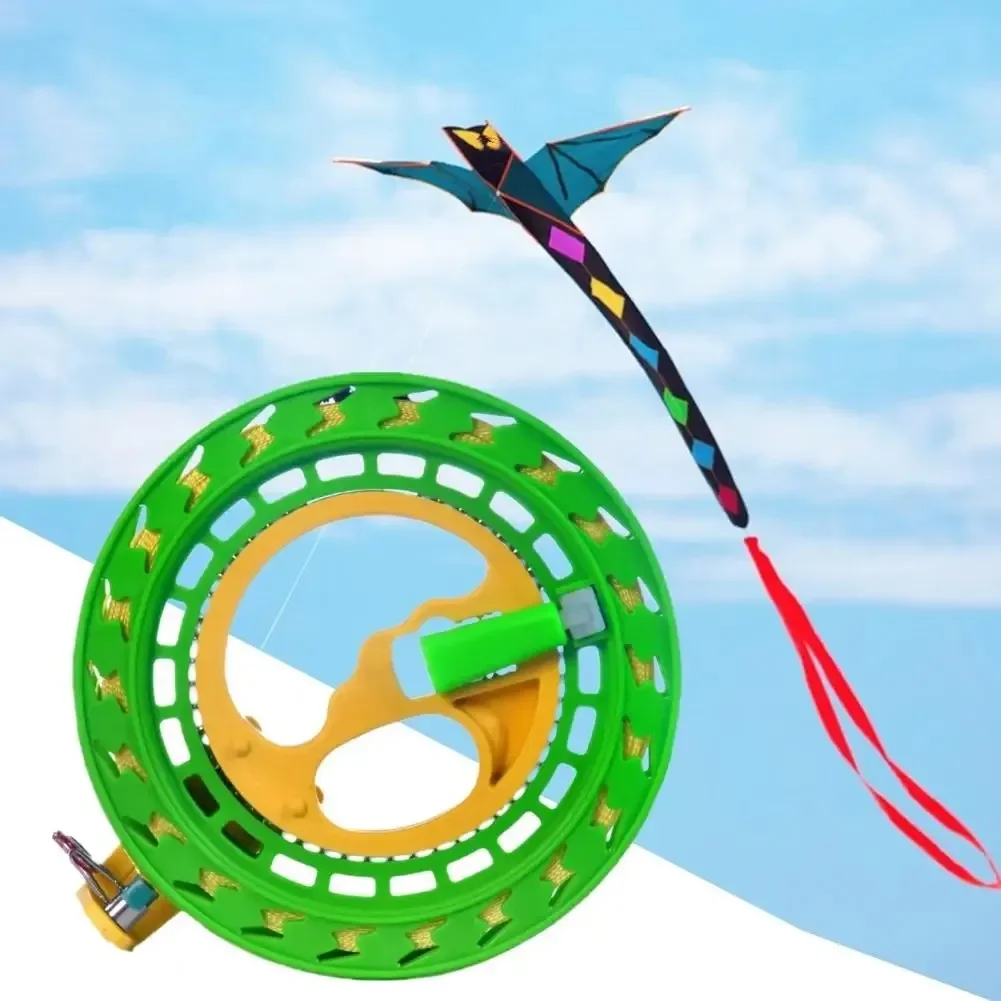 200M Kite Reel Winder Hand Grip Wheel String Flying Handle Tool Twisted Kite String Rope Line Outdoor Round Grip for Fying Kites 2