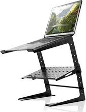 

Pyle Portable Adjustable Laptop Stand - 6.3 to 10.9 Inch Standing Table Monitor or Computer Desk Workstation Riser with Shelf