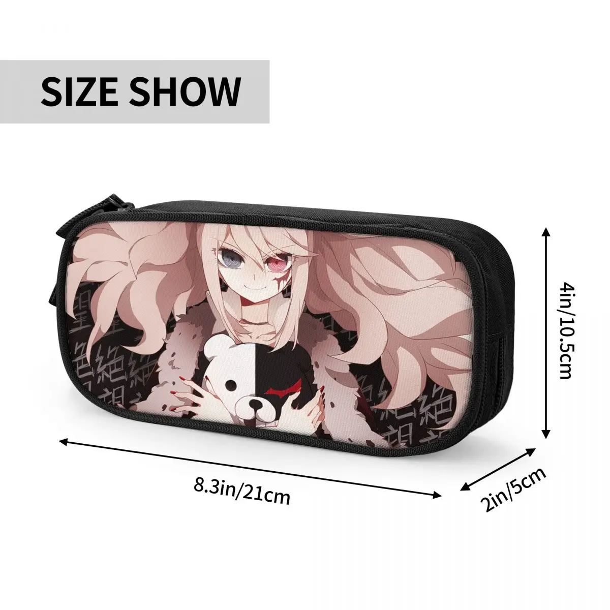 Cute Junko Enoshima Pencil Case Danganronpa Amine Pencil Pouch Pen Box for Student Large Storage Bag Students School Accessories
